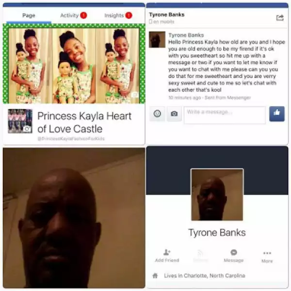 See Message Married Man Sent To Little Girl On Facebook (Photo)